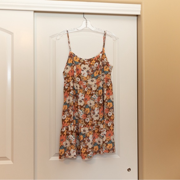 Altar’d State Floral Orange Adjustable Strap Mini Dress - Picture 5 of 10